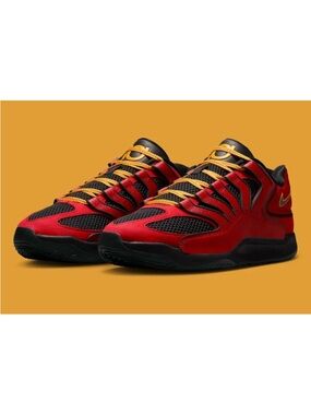 Nike KD 18 Fire Red Black Amarillo HV1992-600 Size 7 New fast shipping